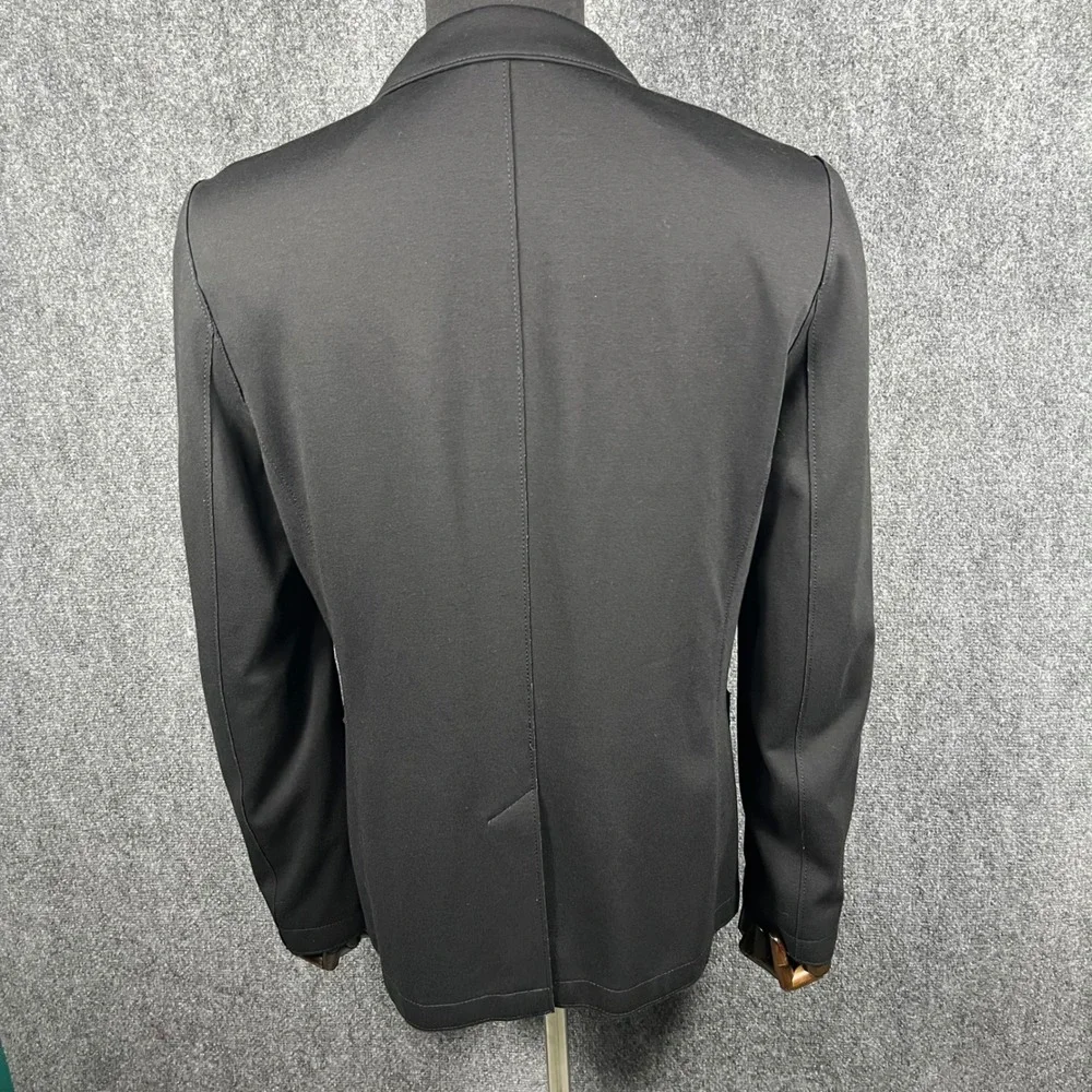 Hugo Boss Unstructured Blazer Mens 40R Black Viscose Blend Stretch Sport Coat